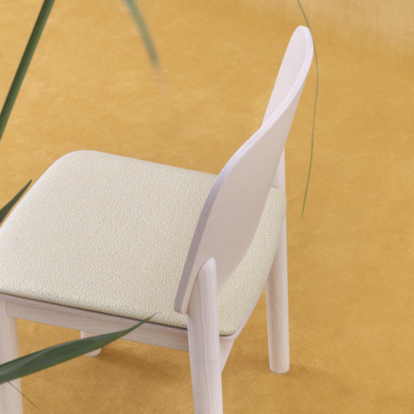 Likely going against current trends, the White Chair is inspired by historic design concepts but presented in a contemporary tone using evolved production techniques. Designed for comfort, the White Chair is soft and wide, while the seat is in