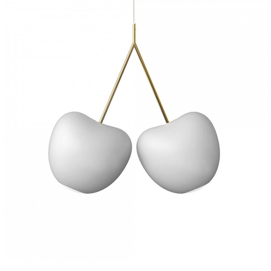 Moderne Lampe en cerisier blanc:: conçue par Nika Zupanc:: fabriquée en Italie en vente