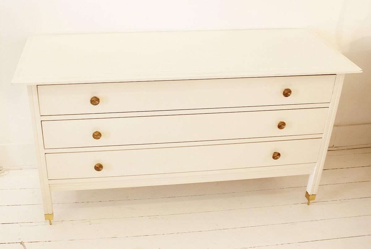 White Chest of Drawers by Carlo di Carli for Sormani, 1950s In Good Condition In Brussels, BE