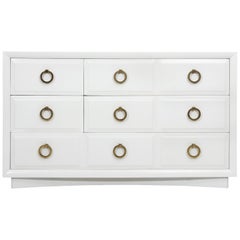 White Chest of Drawers by T.H. Robsjohn-Gibbings for Widdicomb