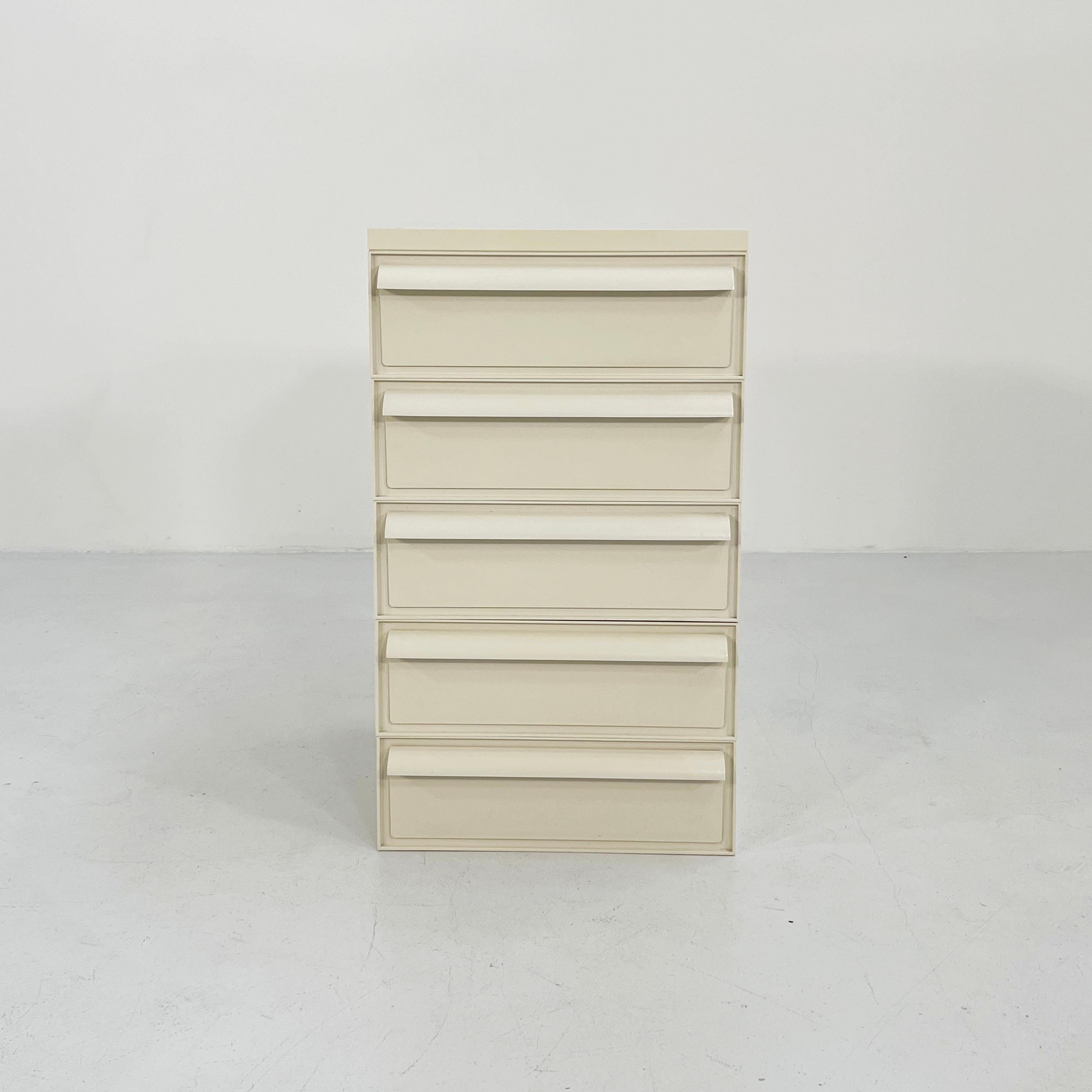 Late 20th Century White Chest of Drawers Model “4601” by Simon Fussell for Kartell, 1970s