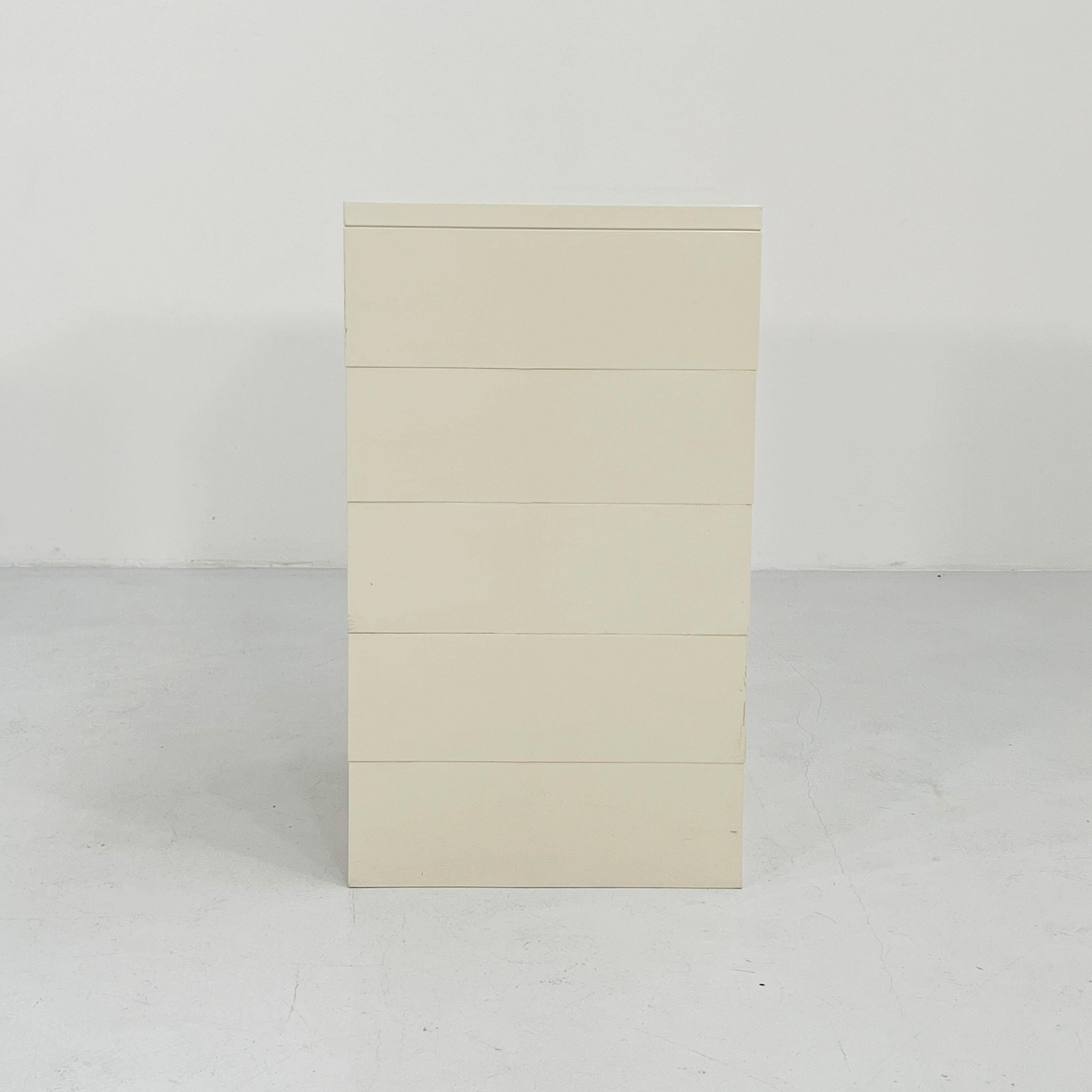 White Chest of Drawers Model “4601” by Simon Fussell for Kartell, 1970s 1