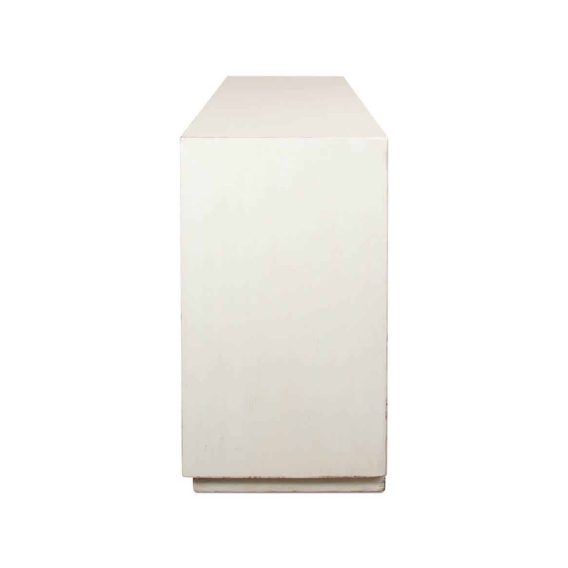 XXI secolo e contemporaneo Mobiletto buffet in legno recuperato Whiting Chevron in vendita