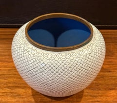 White Chinese Cloisonné Vase