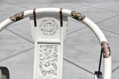 White Chinese Horseshoe Folding Chair Jiao Yi