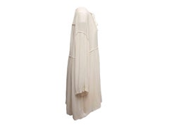 White Chloe Cotton & Silk Long Sleeve Dress Size FR 44