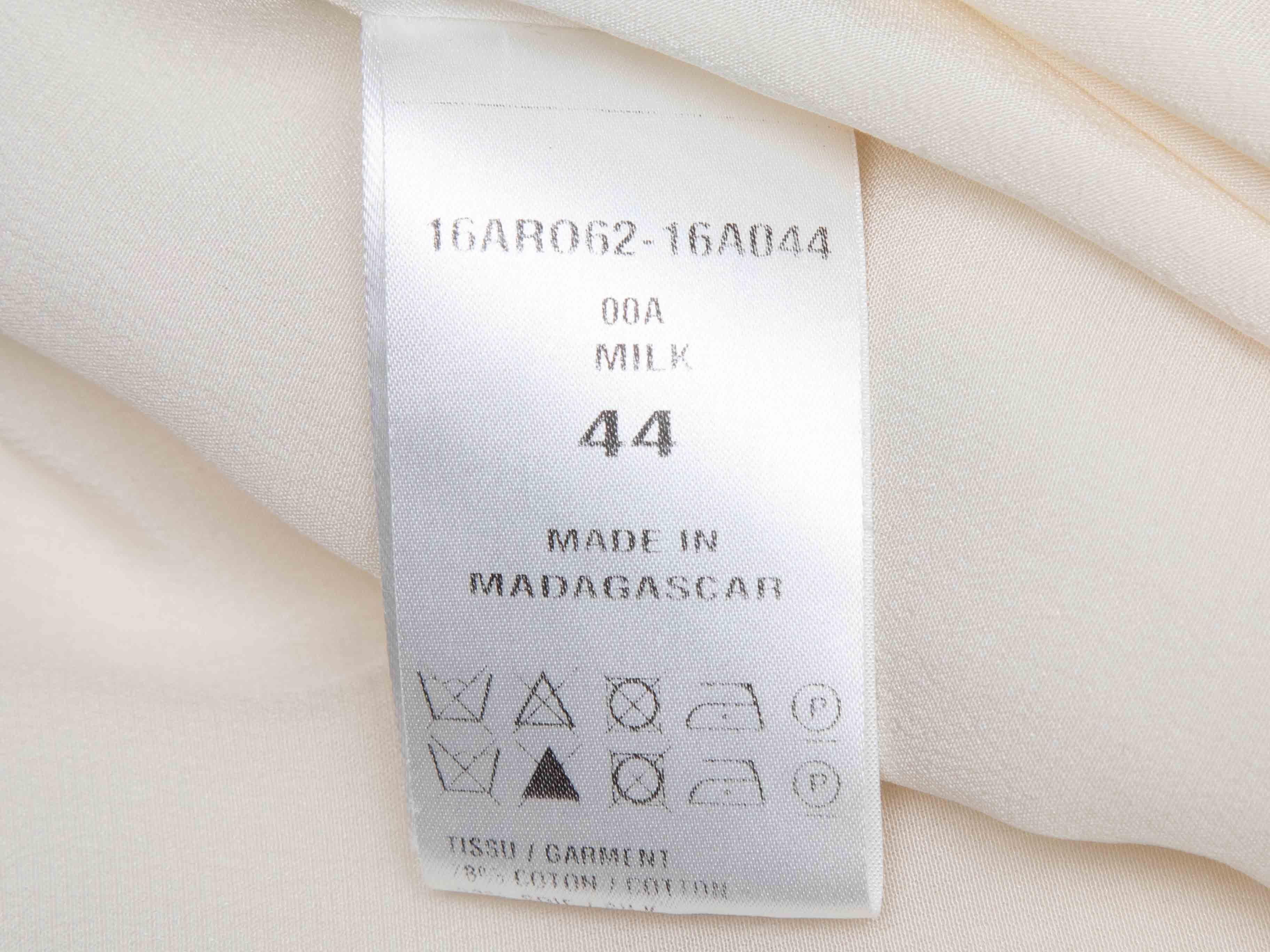 Robe à manches longues en coton et soie de Whiting Taille FR 44 en vente 1