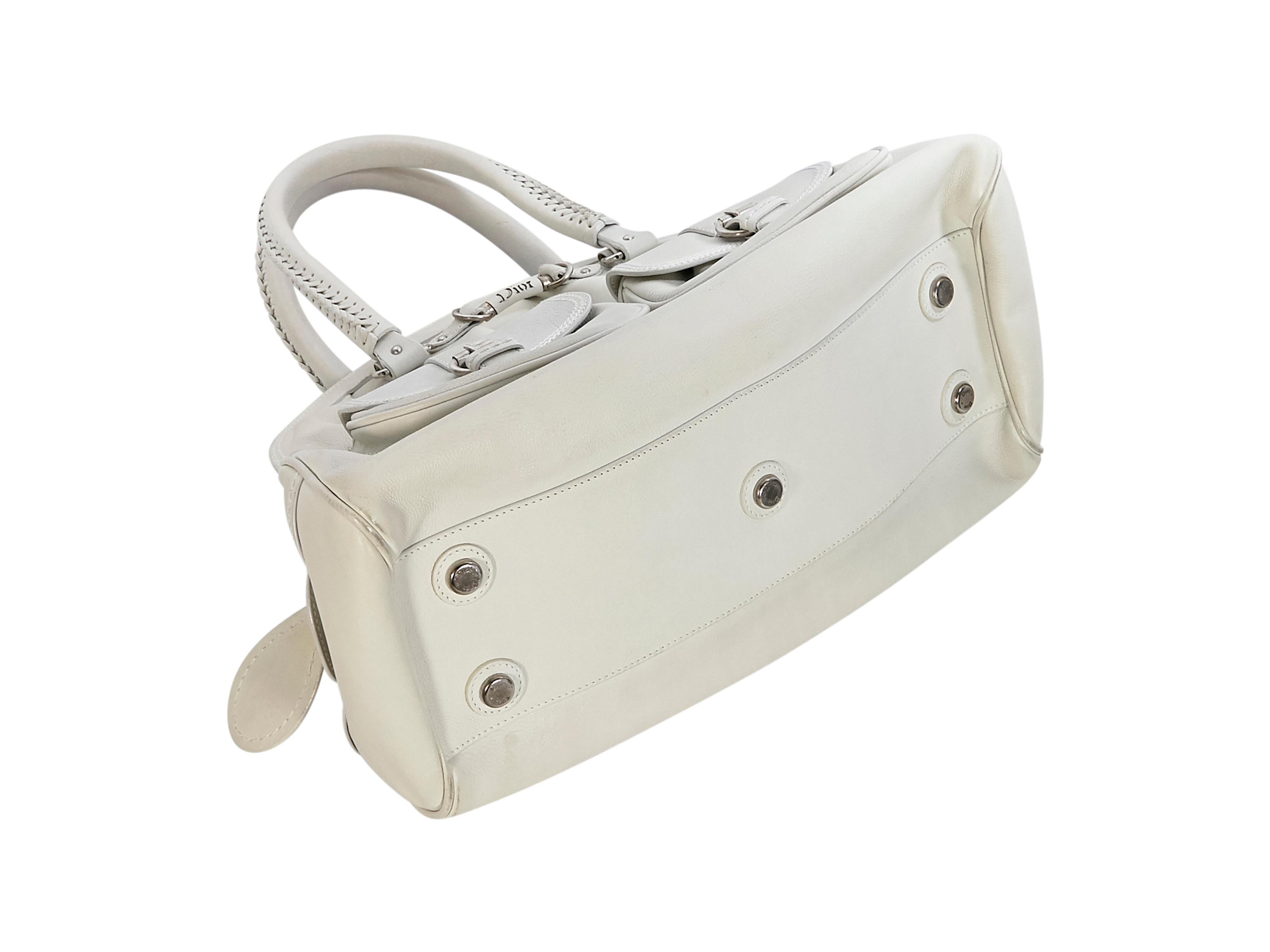 Christian Dior White Leather Hobo Bag In Good Condition In New York, NY
