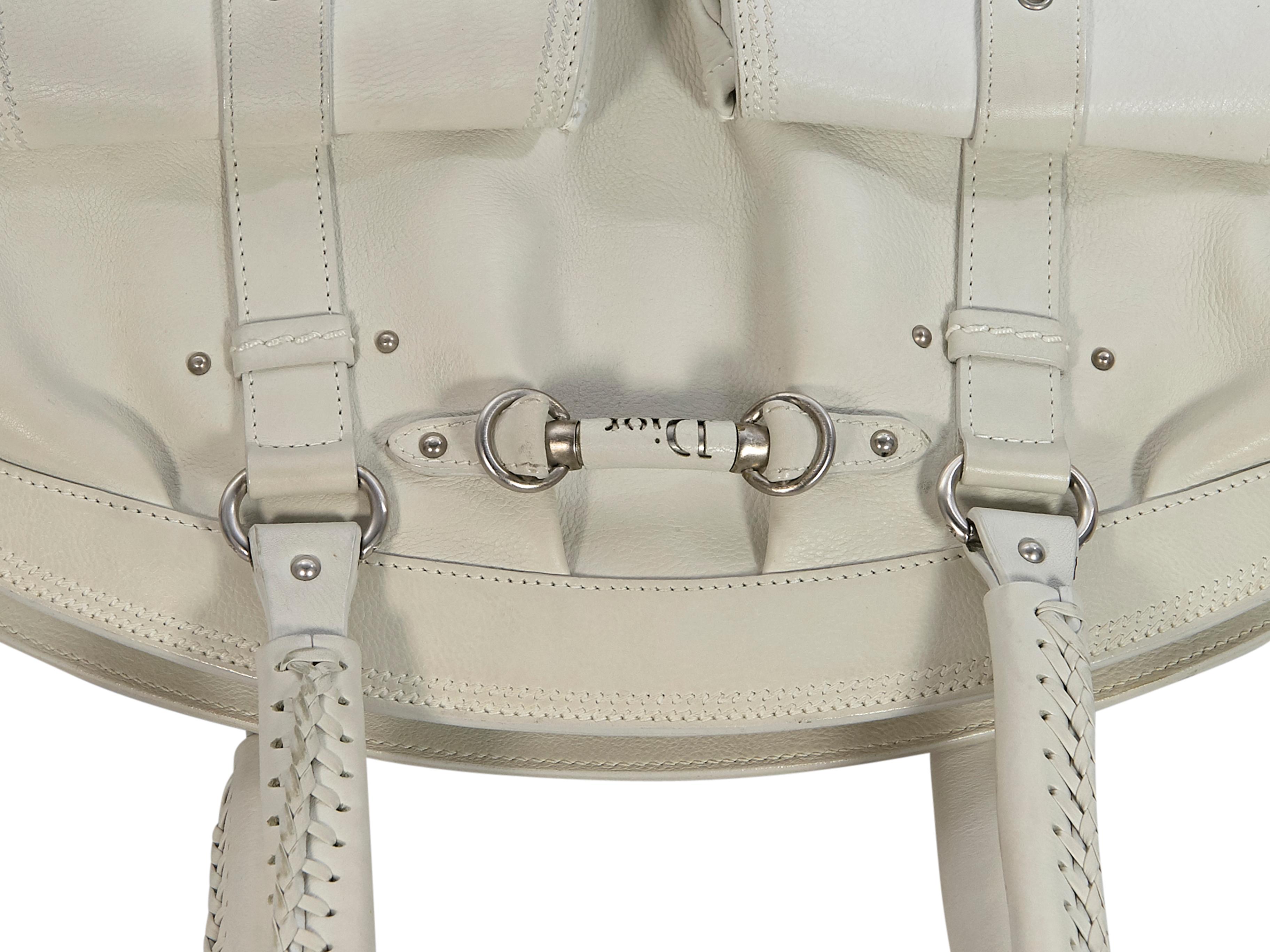 Women's Christian Dior White Leather Hobo Bag