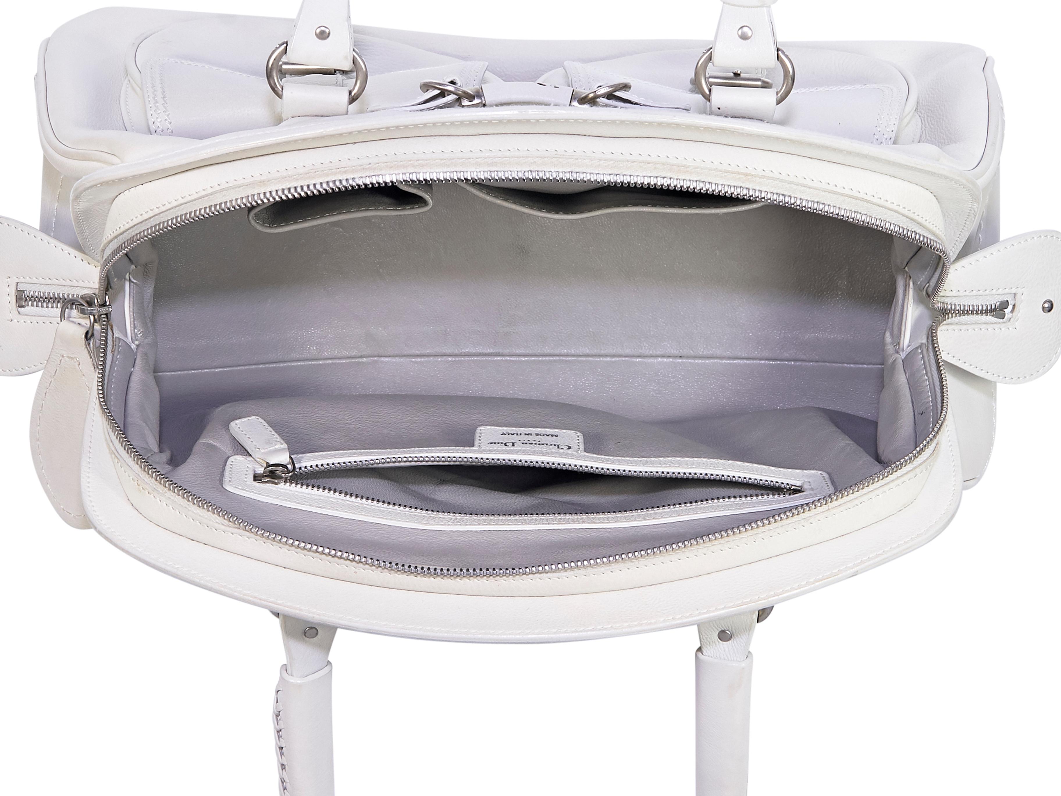 Christian Dior White Leather Hobo Bag 1