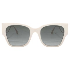 White Christian Dior Wayfarer Sunglasses