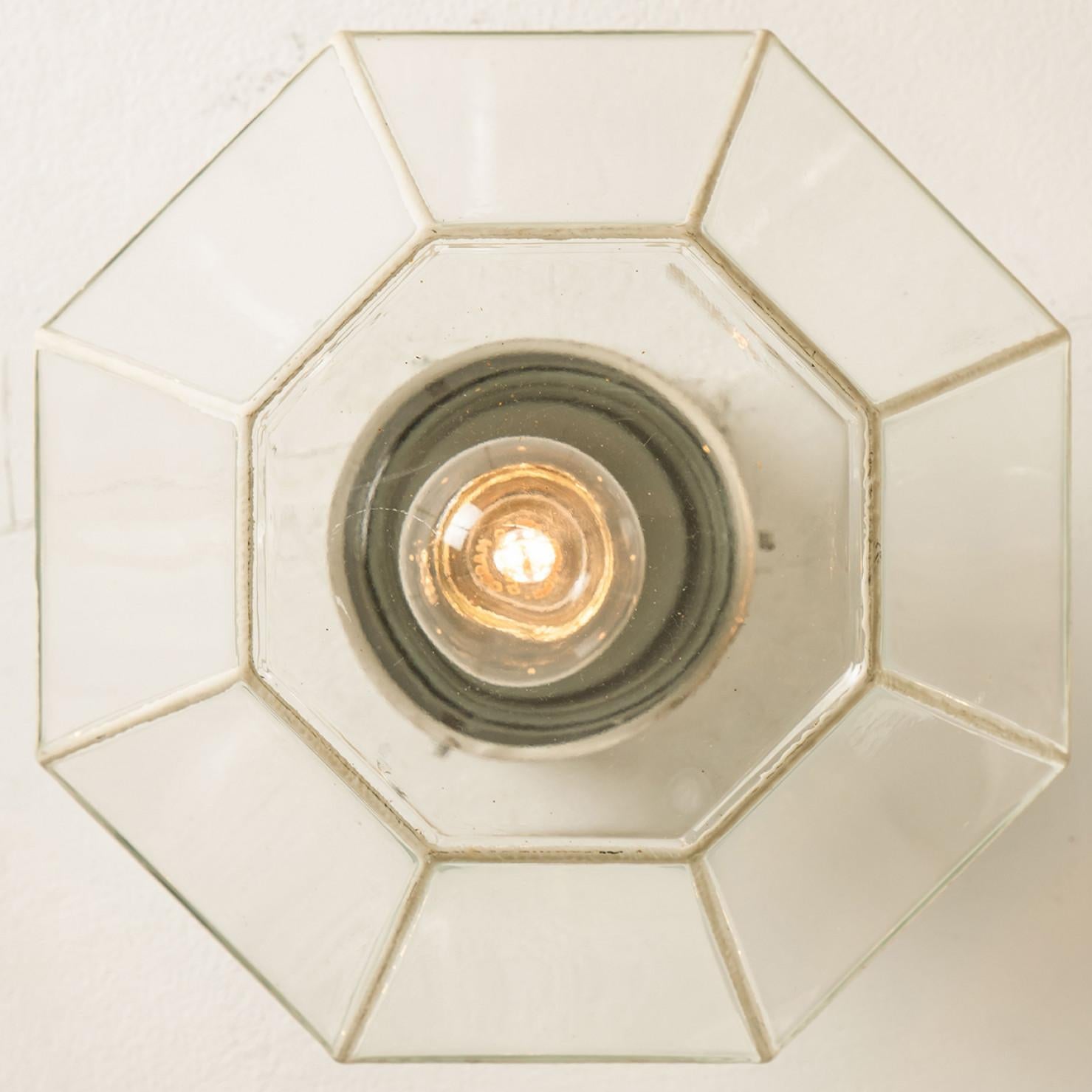 Montures encastrées en chrome blanc et verre transparent par Limburg, 1970 en vente 3