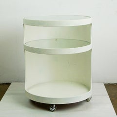 Weißer runder Space Age Barwagen aus dem Space Age von Opal Deutschland