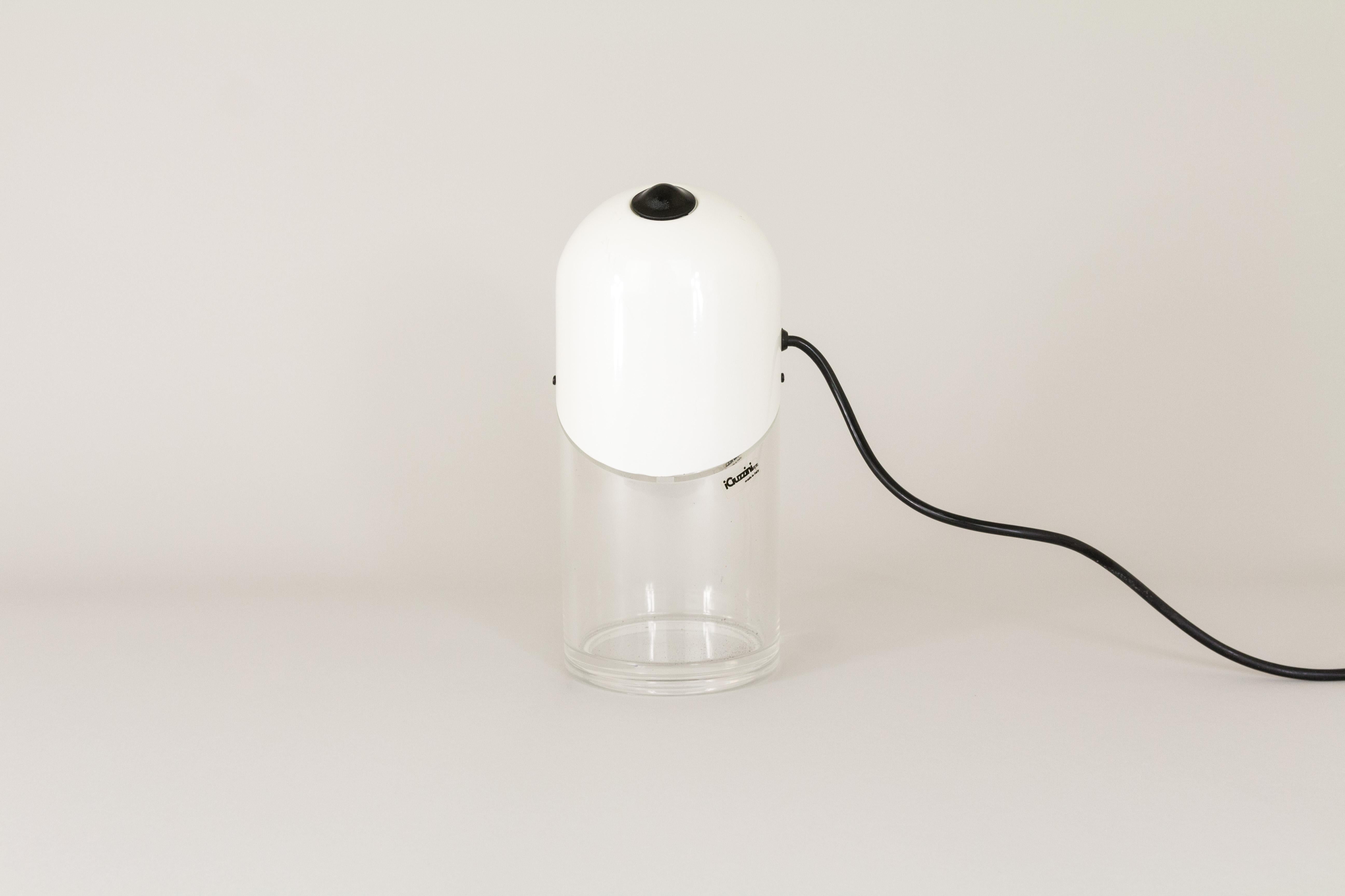 Mid-Century Modern White Cirillo Table Lamp by Laura Maria Mandelli for Guzzini, 1970s