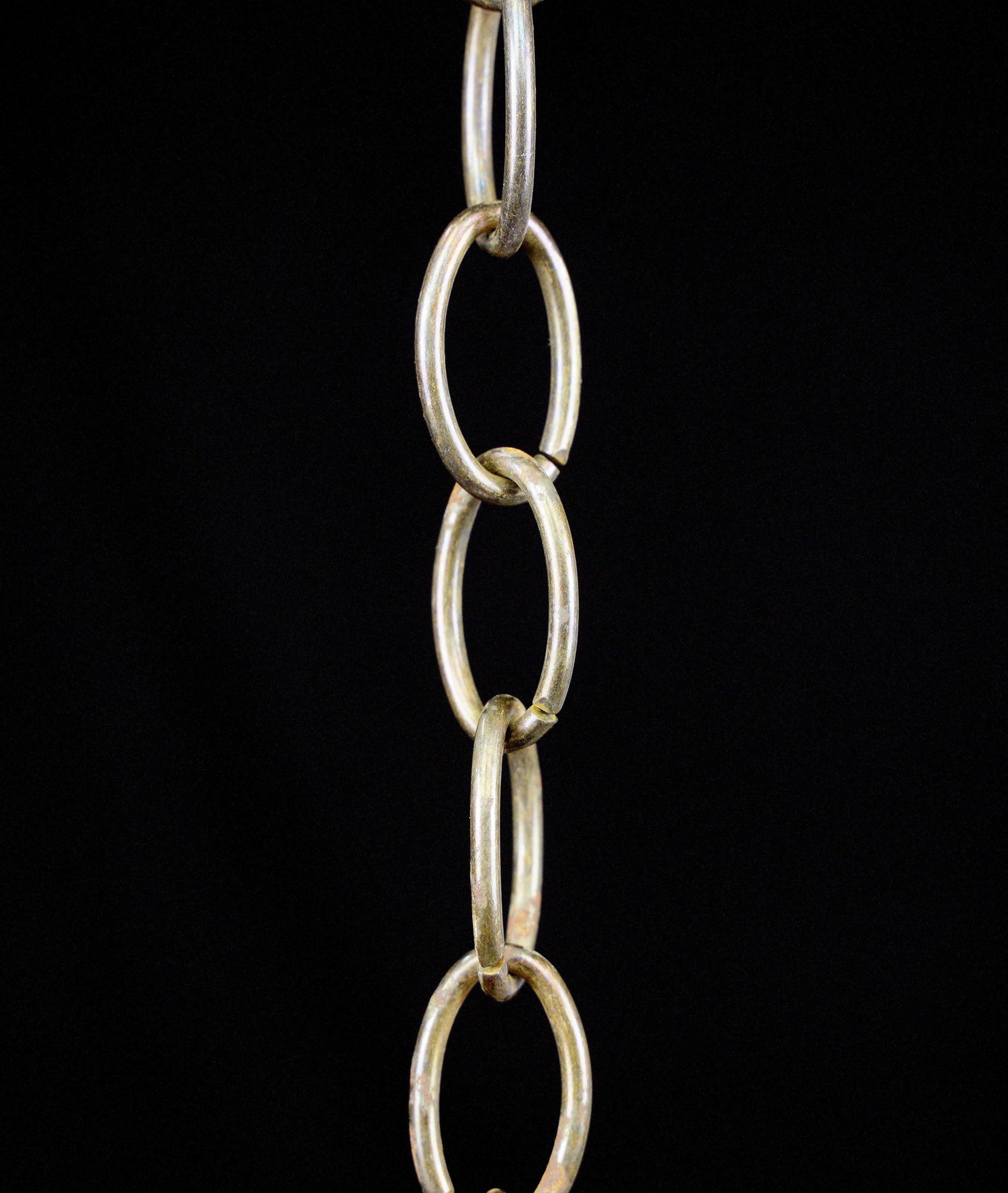 White& Clear Glass Globe Brass Chain Pendant Light 6