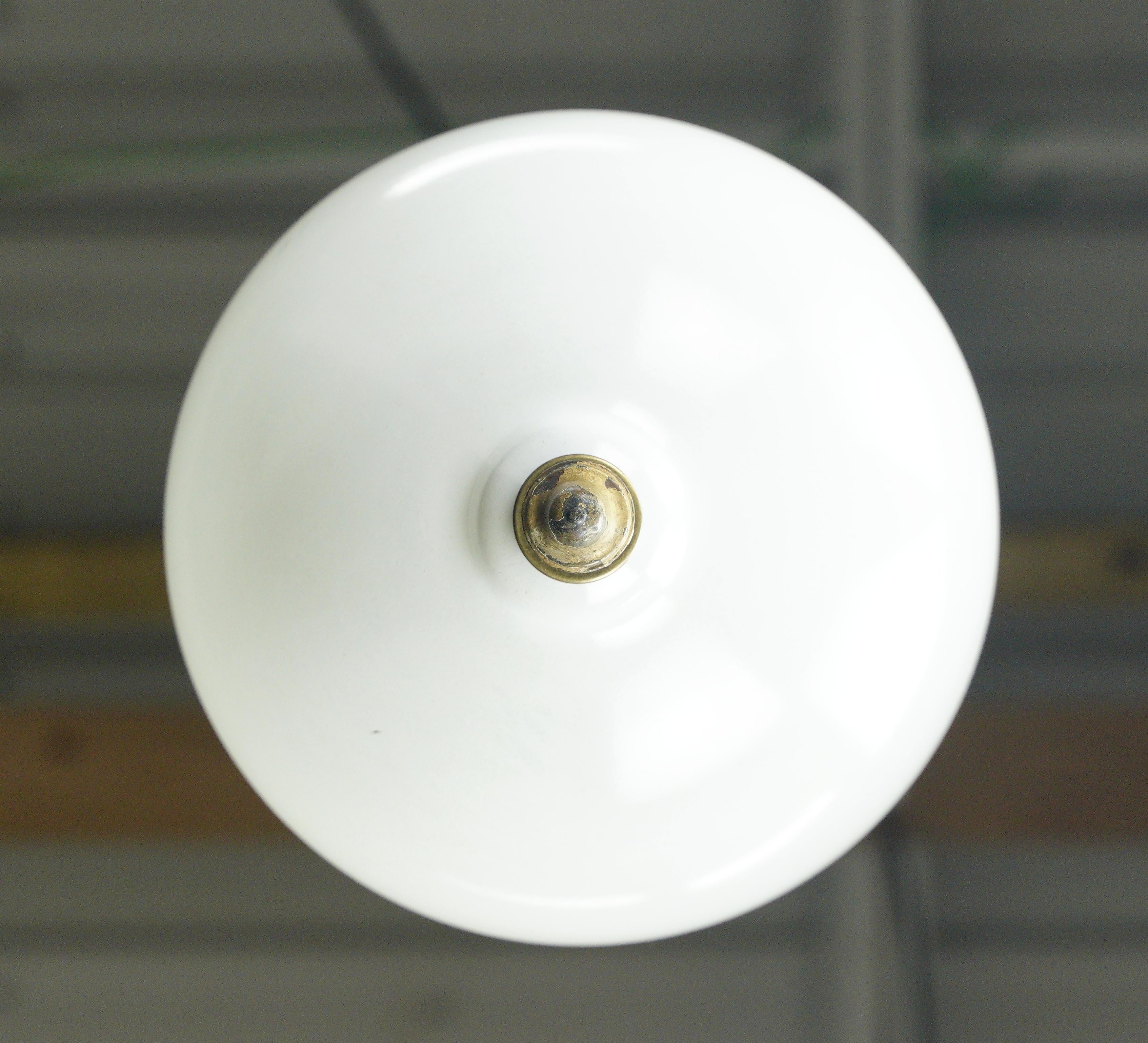 White& Clear Glass Globe Brass Chain Pendant Light 1