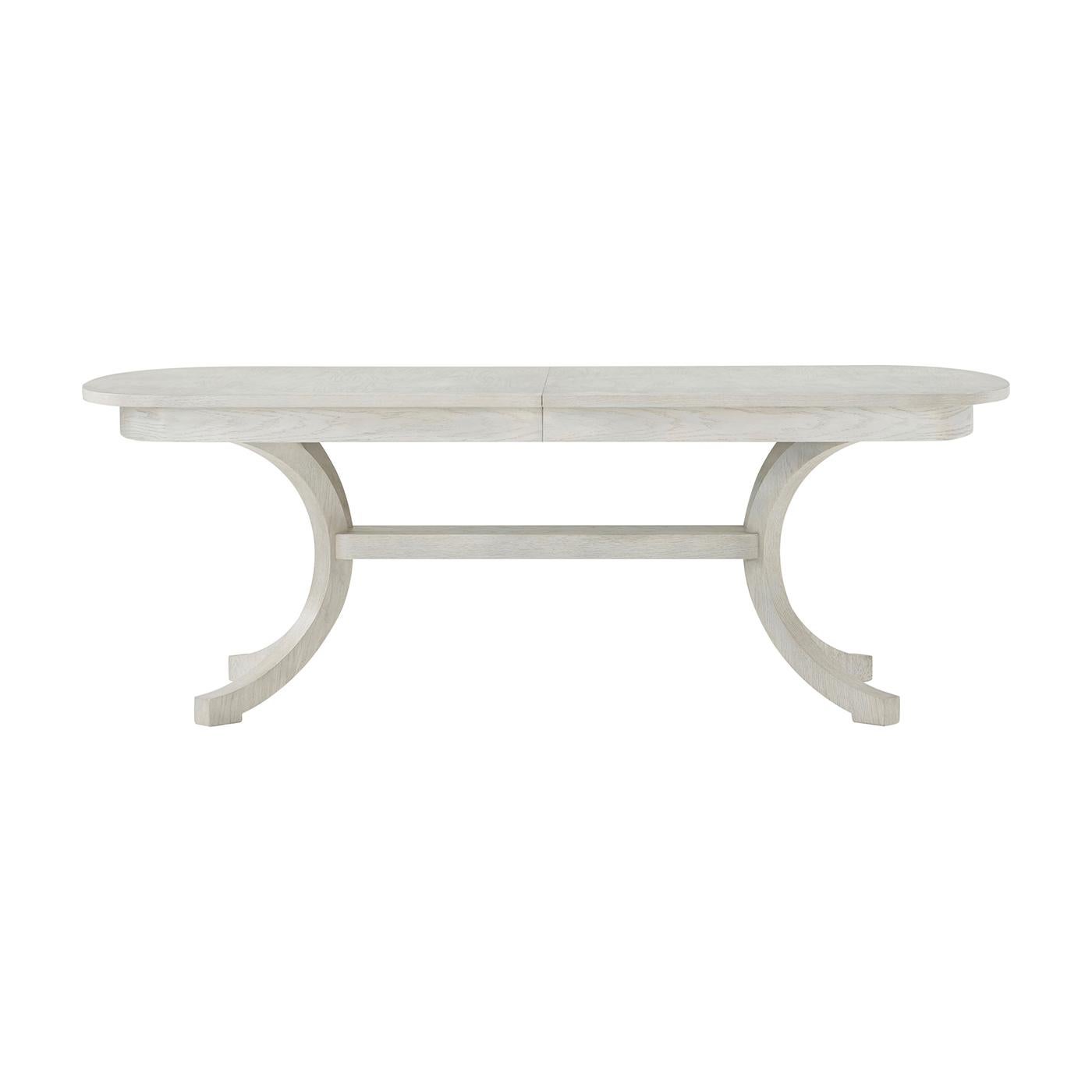 Moderne Table de salle à manger côtier blanche en vente