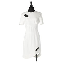 Vestido de cóctel blanco con corte y abertura Mugler Paris