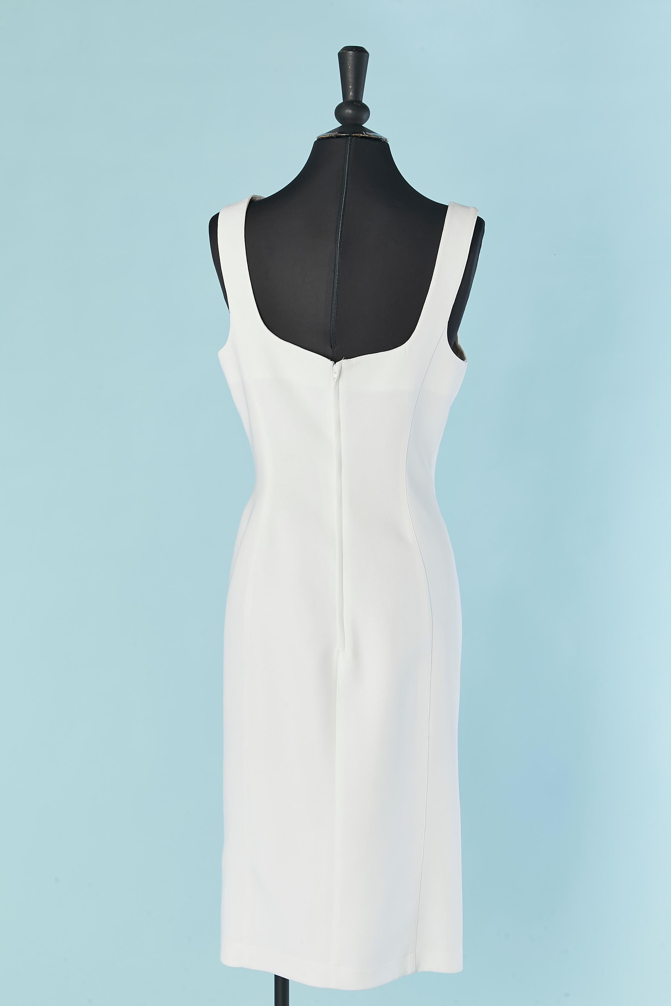 Women's White cocktail dress with cut-work Thierry MUGLER For Sale