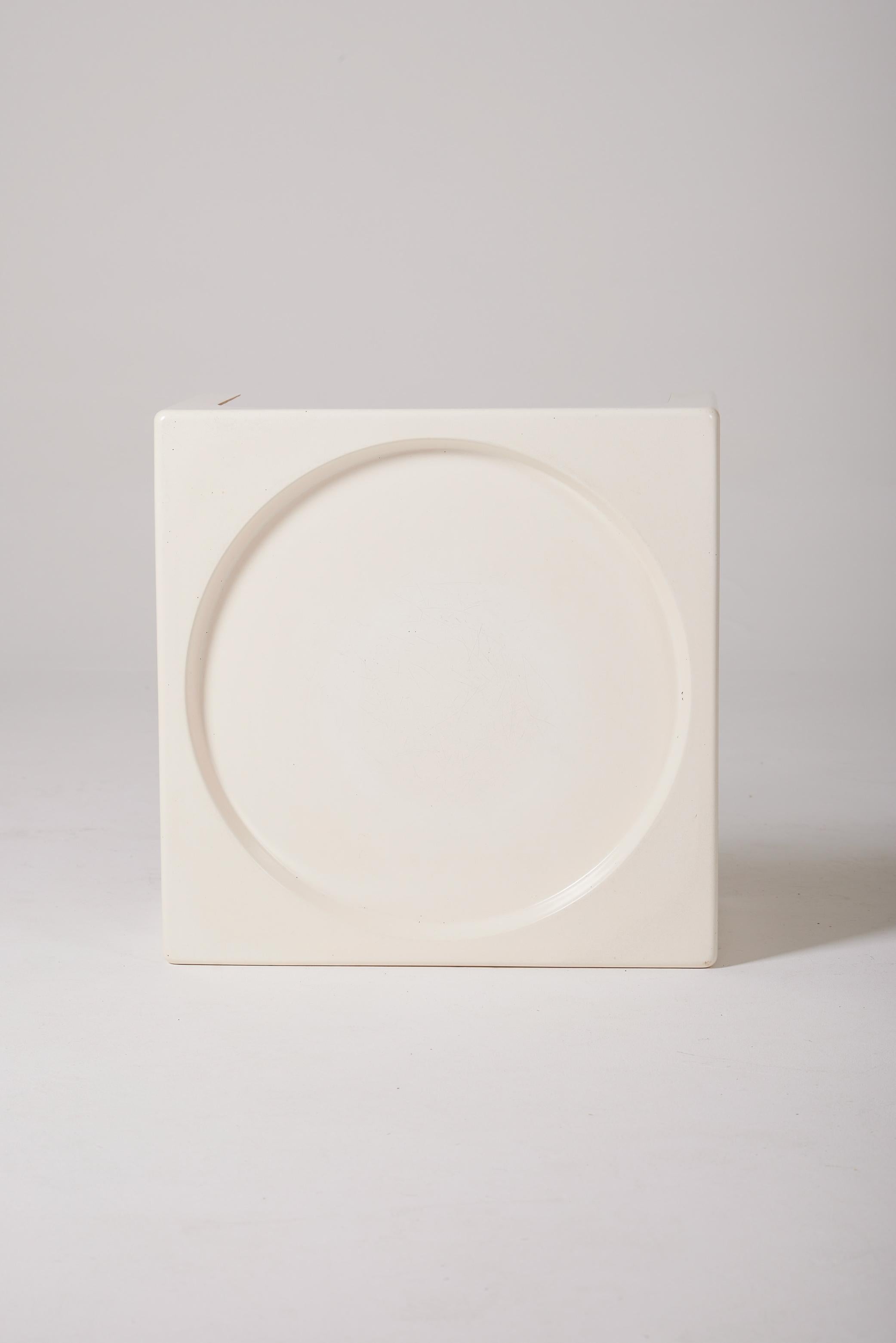 20th Century White coffee table by Marc Berthier