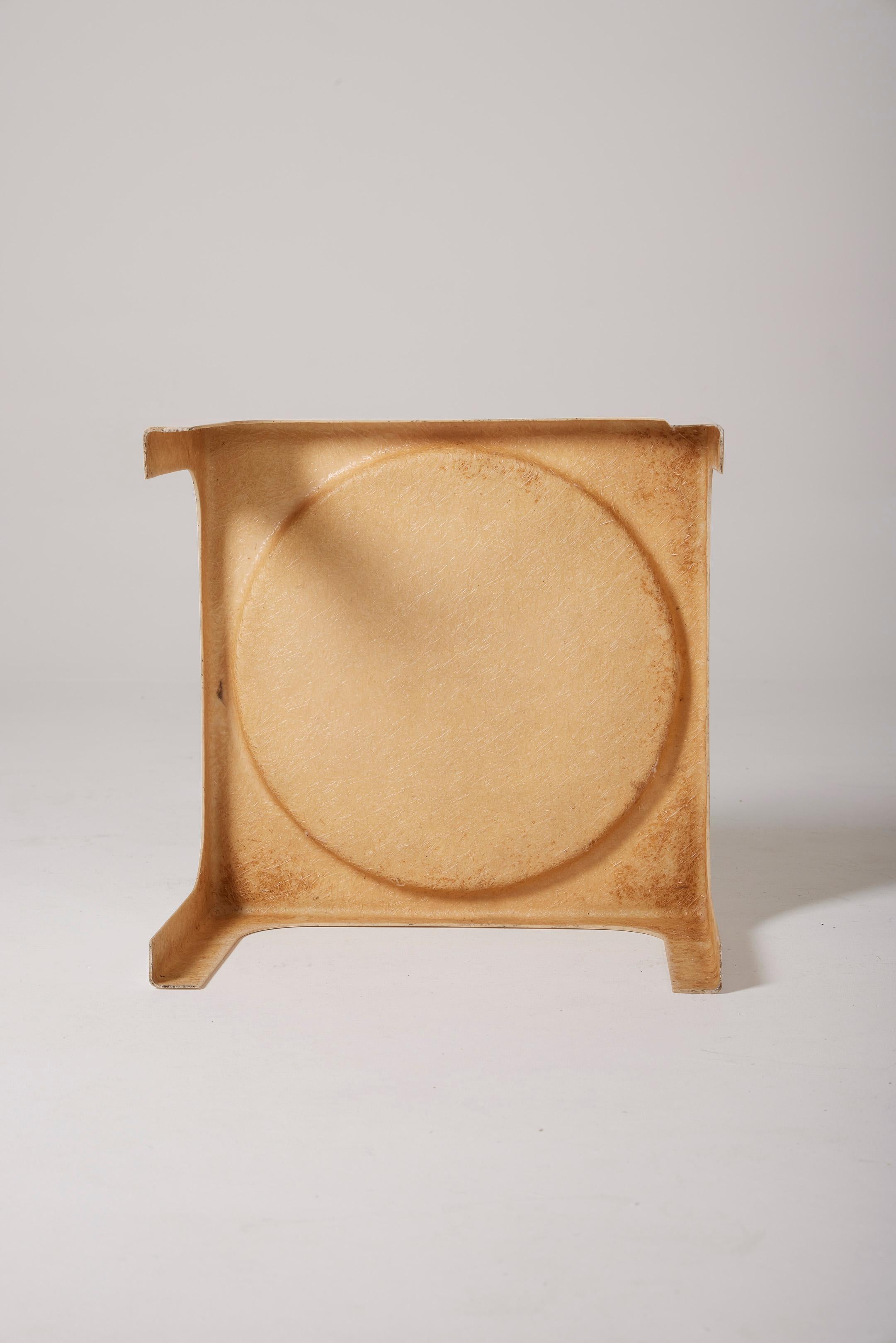 Plastic White coffee table by Marc Berthier