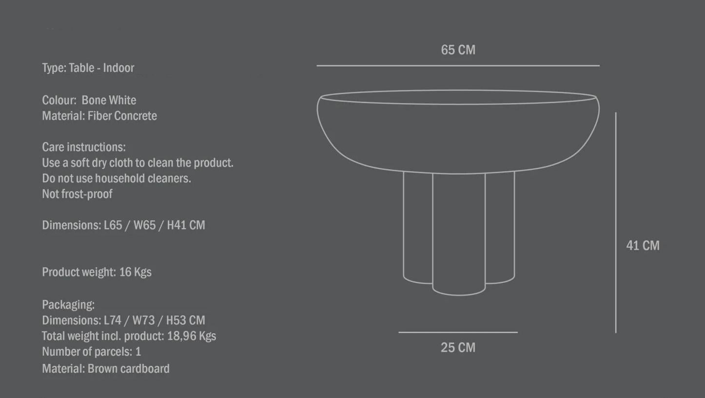 Aluminium Table basse blanche, bout de canapé Modèle Crown, Table basse design en aluminium. en vente