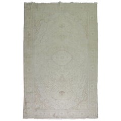 Tappeto turco vintage di colore bianco