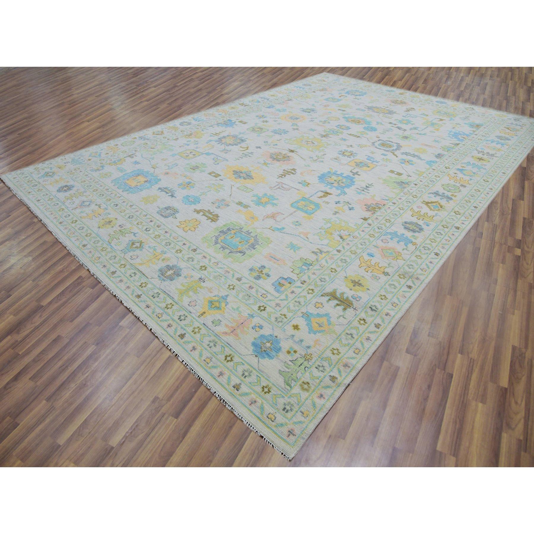 Oushak Tapis XL en laine nouée à la main 12'2