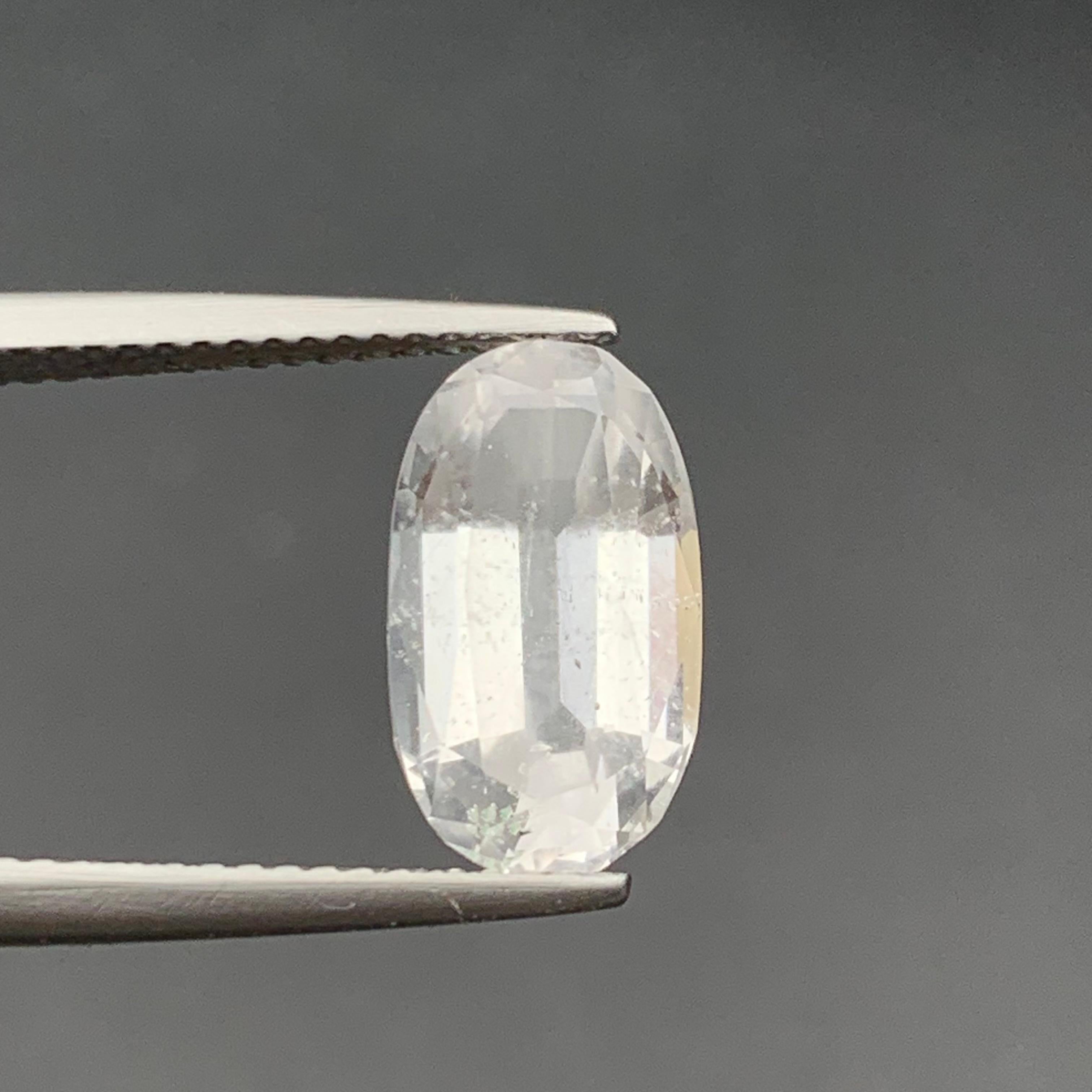 Weißer farbloser natürlicher Morganit Ring Loser Edelstein 3,25 Ct Oval Schliff-Schmuck im Angebot 6