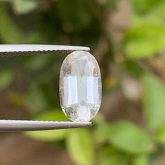 White Colorless Natural Morganite 3.25 Ct Oval Cut Loose Gemstone for Jewelry