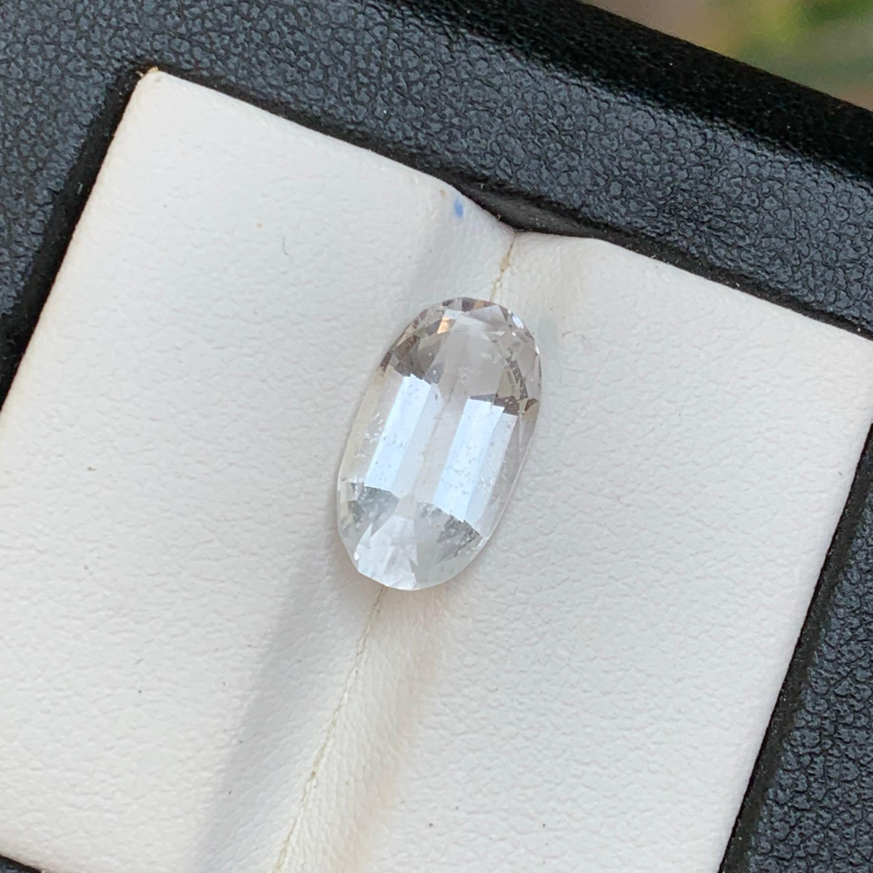 Weißer farbloser natürlicher Morganit Ring Loser Edelstein 3,25 Ct Oval Schliff-Schmuck (Zeitgenössisch) im Angebot