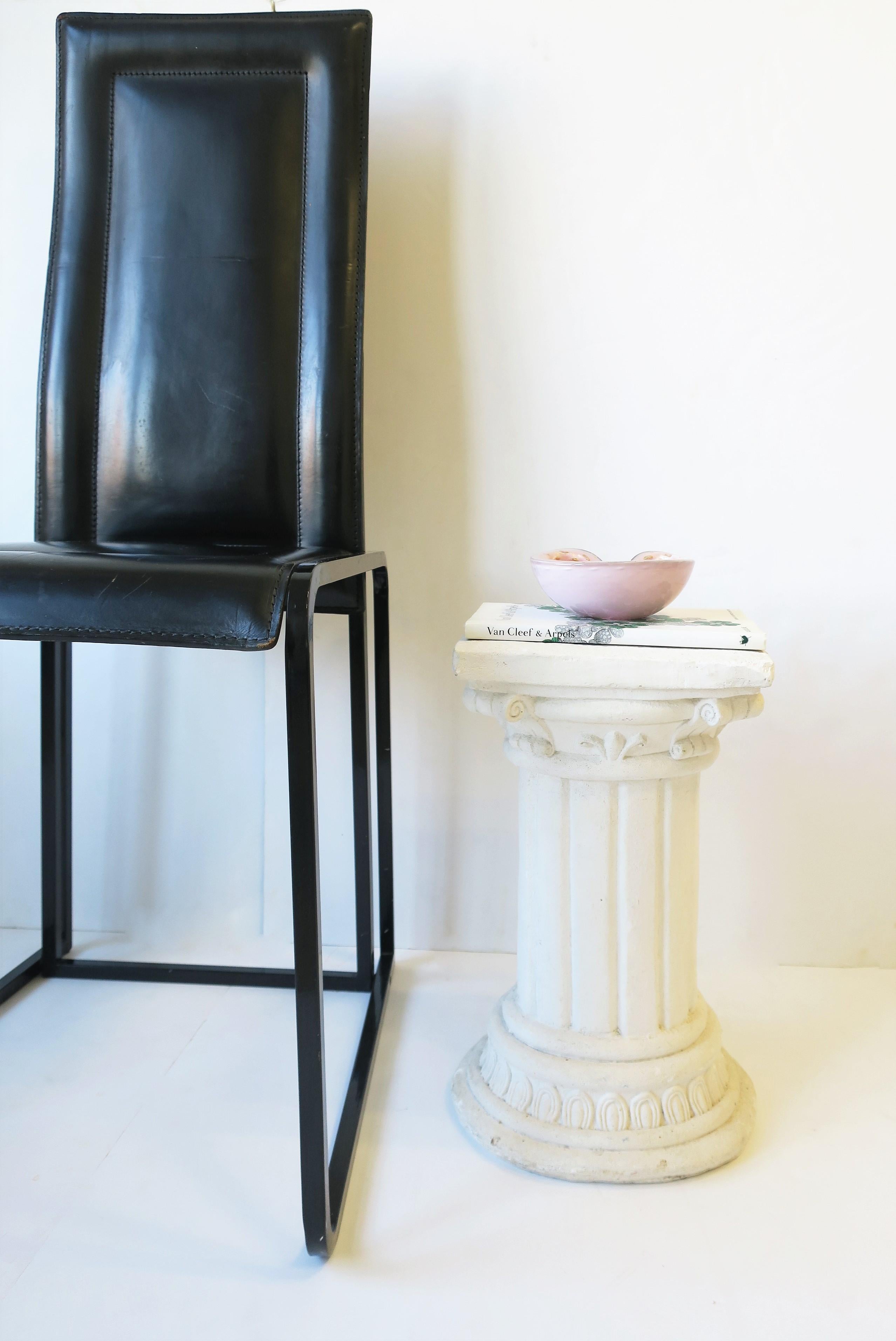 Concrete White Column Pillar Pedestal Side Table or Stand in the Neoclassical Style