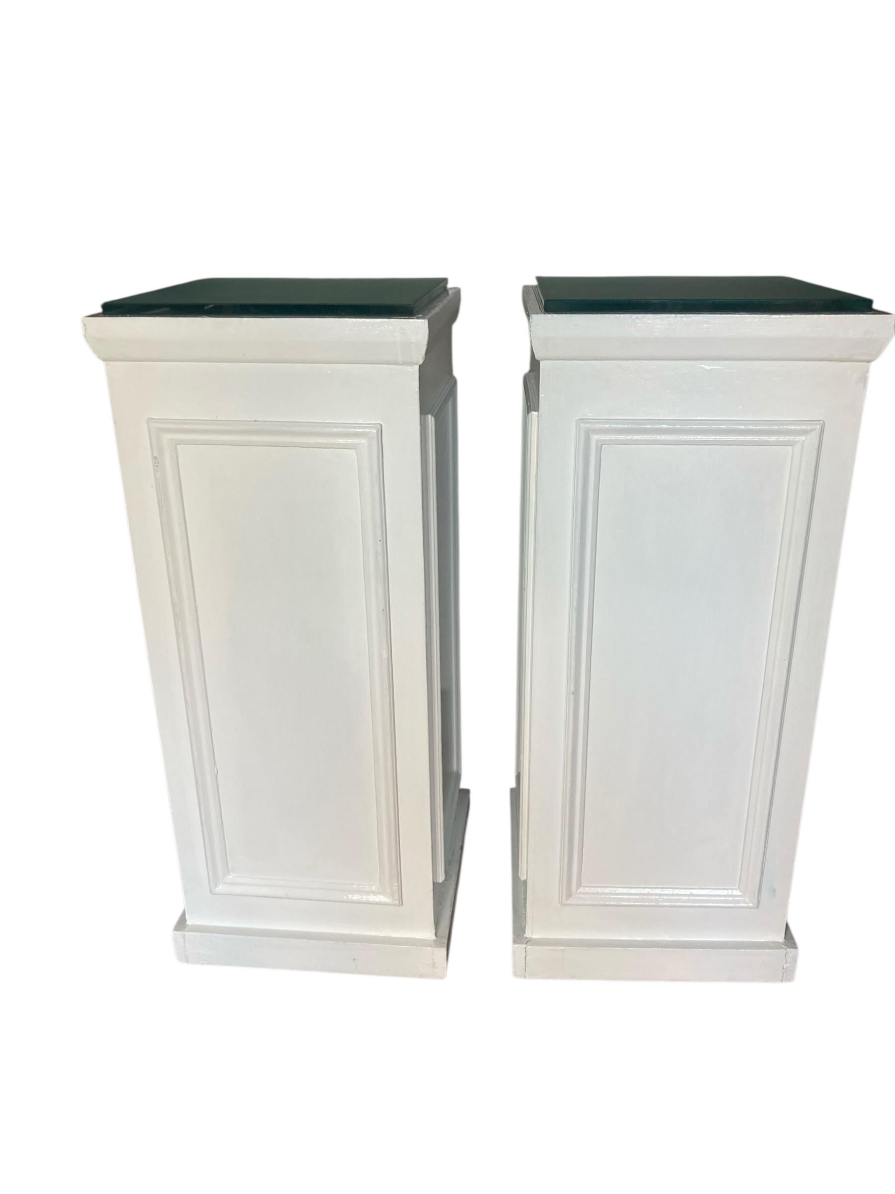 Contemporary White Column Plynth, plant, urn or bust stand. Event furniture For Sale