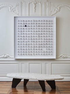 White Concrete coffee table by Erwan Boulloud