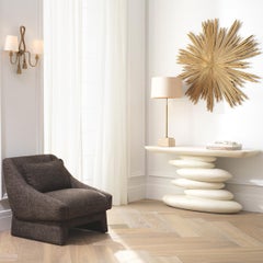 White Console Table with Organic Sculptural Design