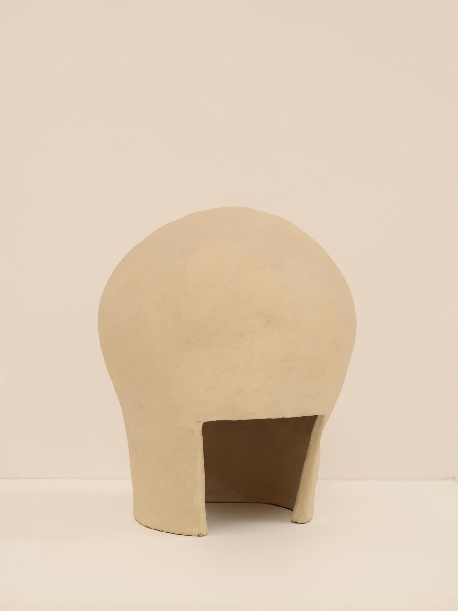 Moroccan White contemporary Ceramic table lamp Made of local Clay handcrafted For Sale
