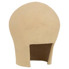 White contemporary Ceramic table lamp Made of local Clay handcrafted