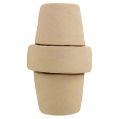 White contemporary Ceramic Wall Light Made of local Clay handcrafted