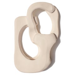 White Contemporary Ceramic Wall Sconce Handmade Sculptural Light "Form no_004"