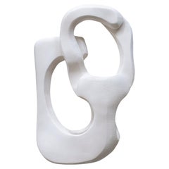 White Contemporary Ceramic Wall Sconce Handmade Sculptural Light "Form no_004"
