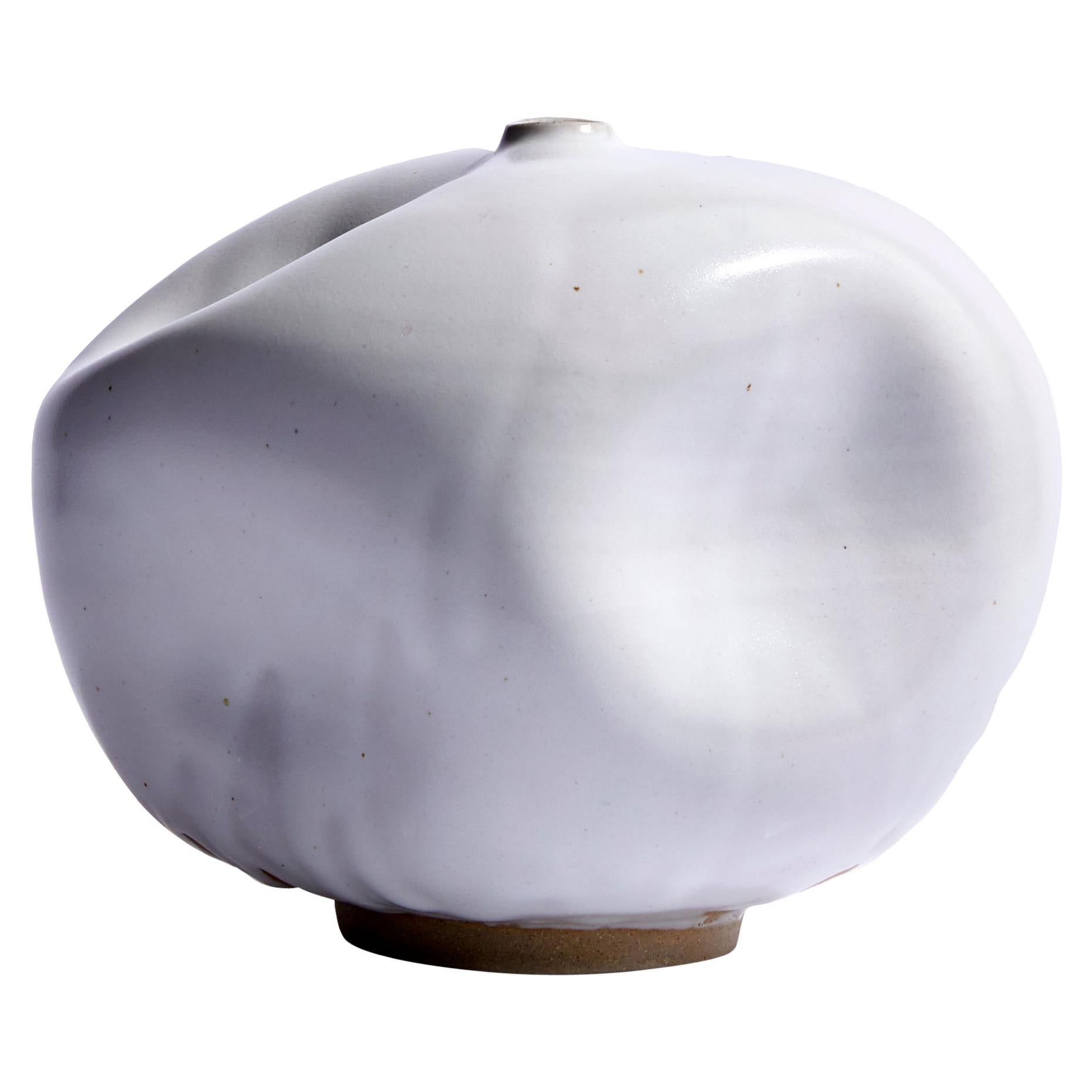 Spin Ceramics Shanghai Asian Modern White Ceramic Vase For Sale at 1stdibs