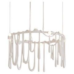White Contemporary Marble Powder Chandelier Love: Ceiling Lights by Olga Engel