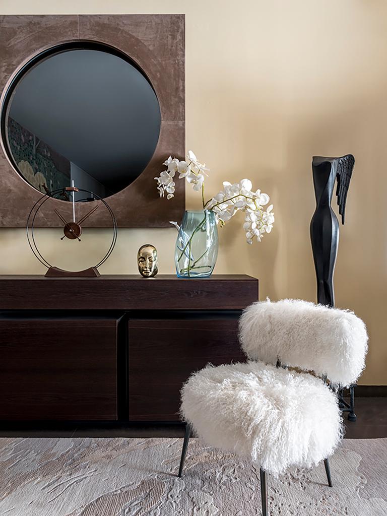 White Contemporary Rug for Living room Wool Blendsilk Multani Clay