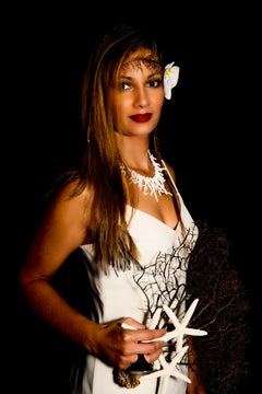 White Coral Earrings and Necklace Set in Sterling Silver
