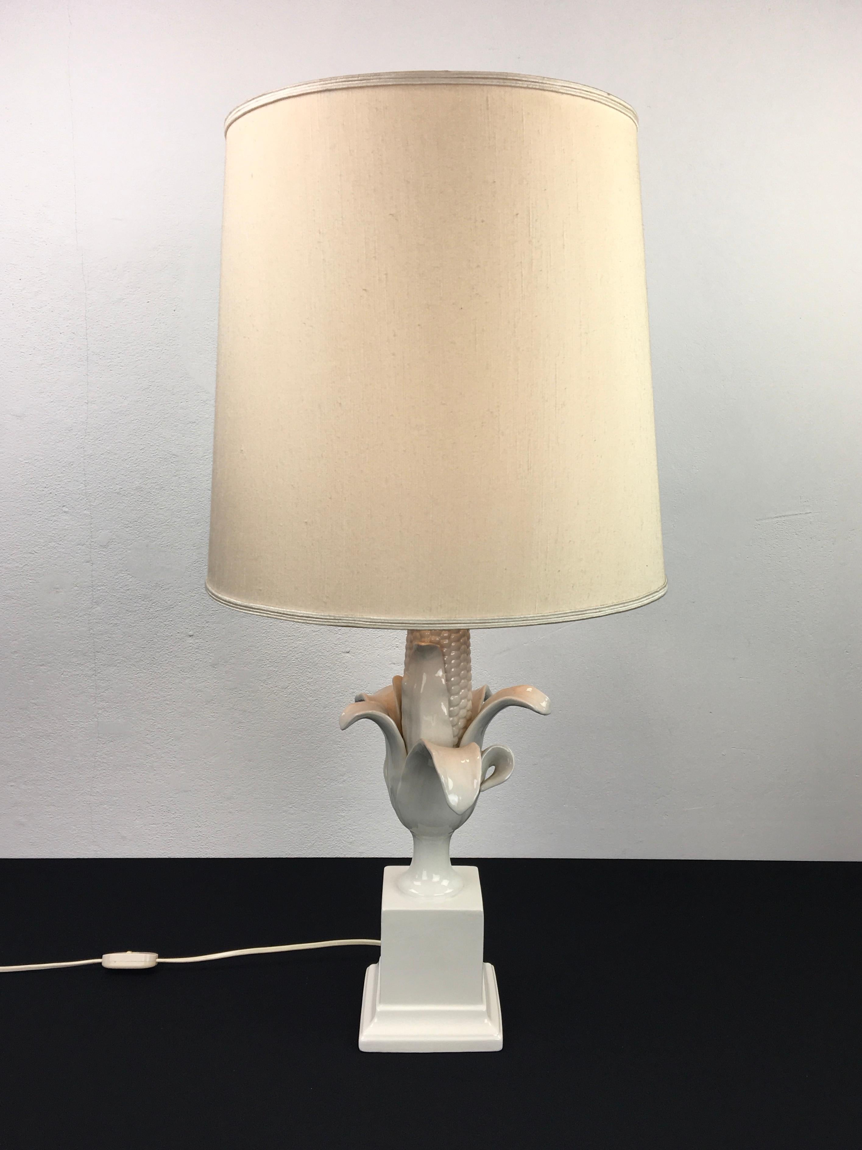 White Corn Cob Table Lamp, Italy, 1960s  For Sale 11
