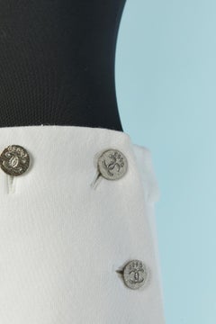 White cotton batting deck pants CHANEL