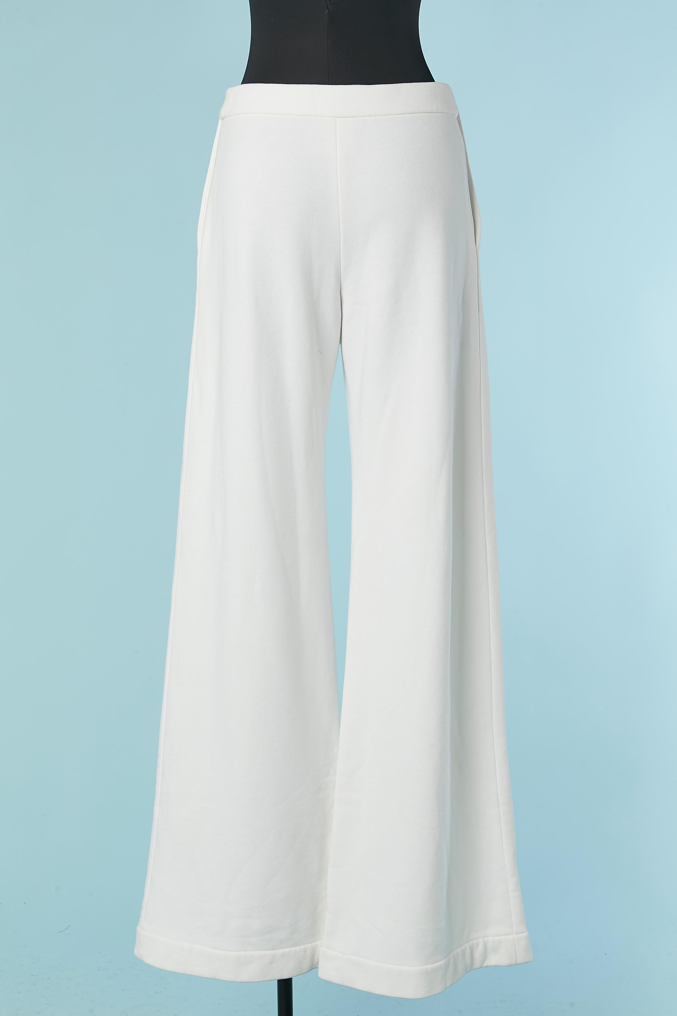 Women's White cotton batting deck pants CHANEL For Sale