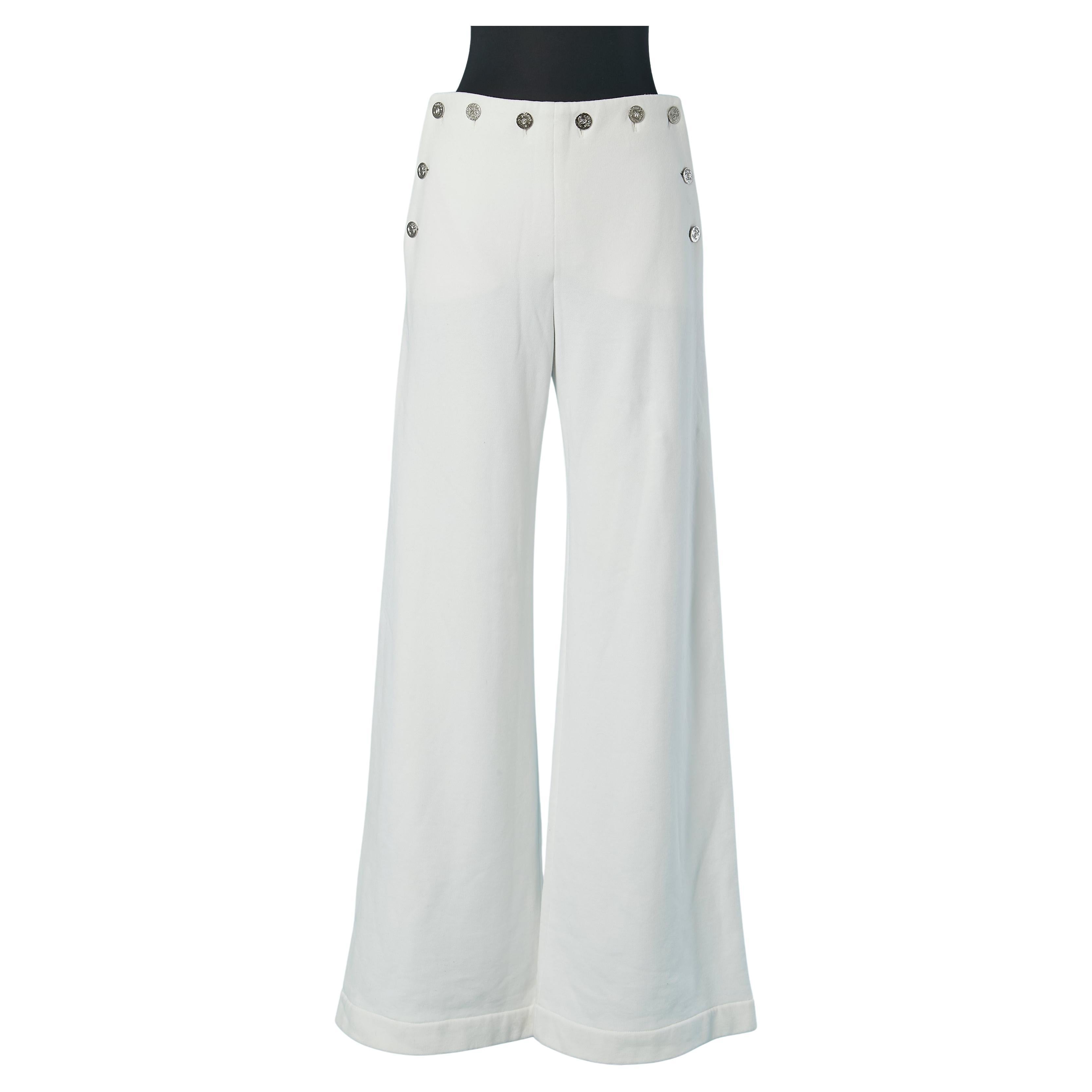 White cotton batting deck pants CHANEL
