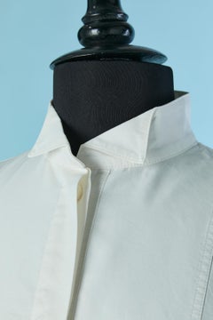 White cotton chemise dress with belt CHRISTIAN DIOR