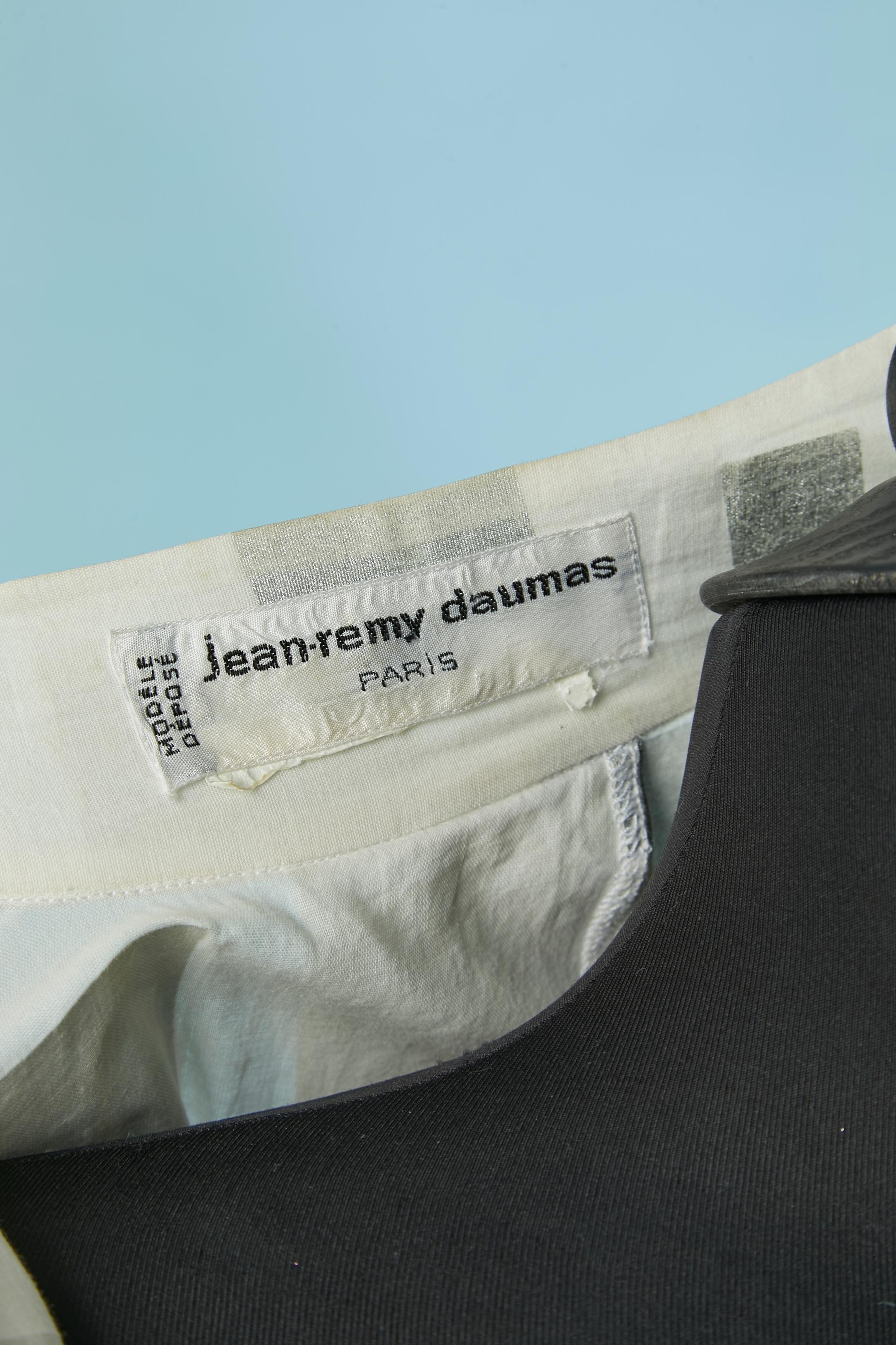 Coates en coton blanc avec carré imprimé argenté JEAN-REMY DAUMAS en vente 4